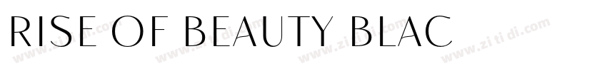 Rise of Beauty Blac字体转换